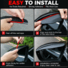 2Pcs Car Rear View Mirror Sun Visor Shade Rain Protector Cover